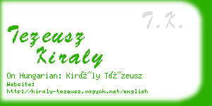 tezeusz kiraly business card